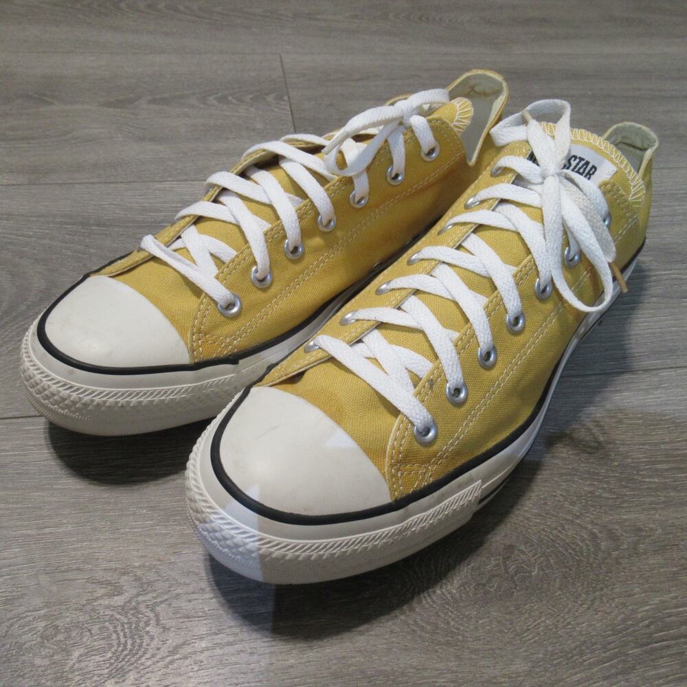 Converse All Star Sneakers Mens 13 Sunflower Yellow Canvas Low Top Lace 125812F
